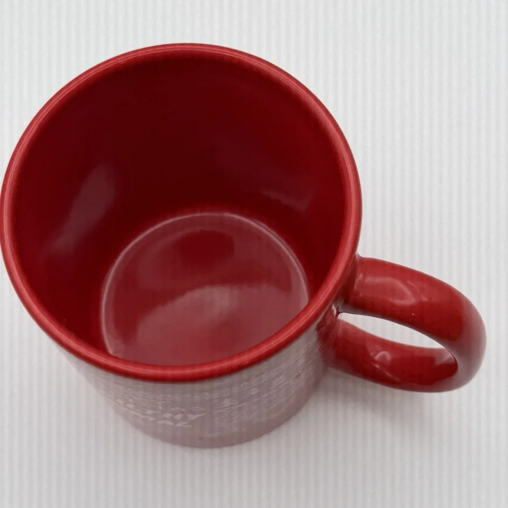 Typo Merry Christmas Ya Filthy‎ Animal Red Stoneware Mug Holiday Coffee Cup 12oz